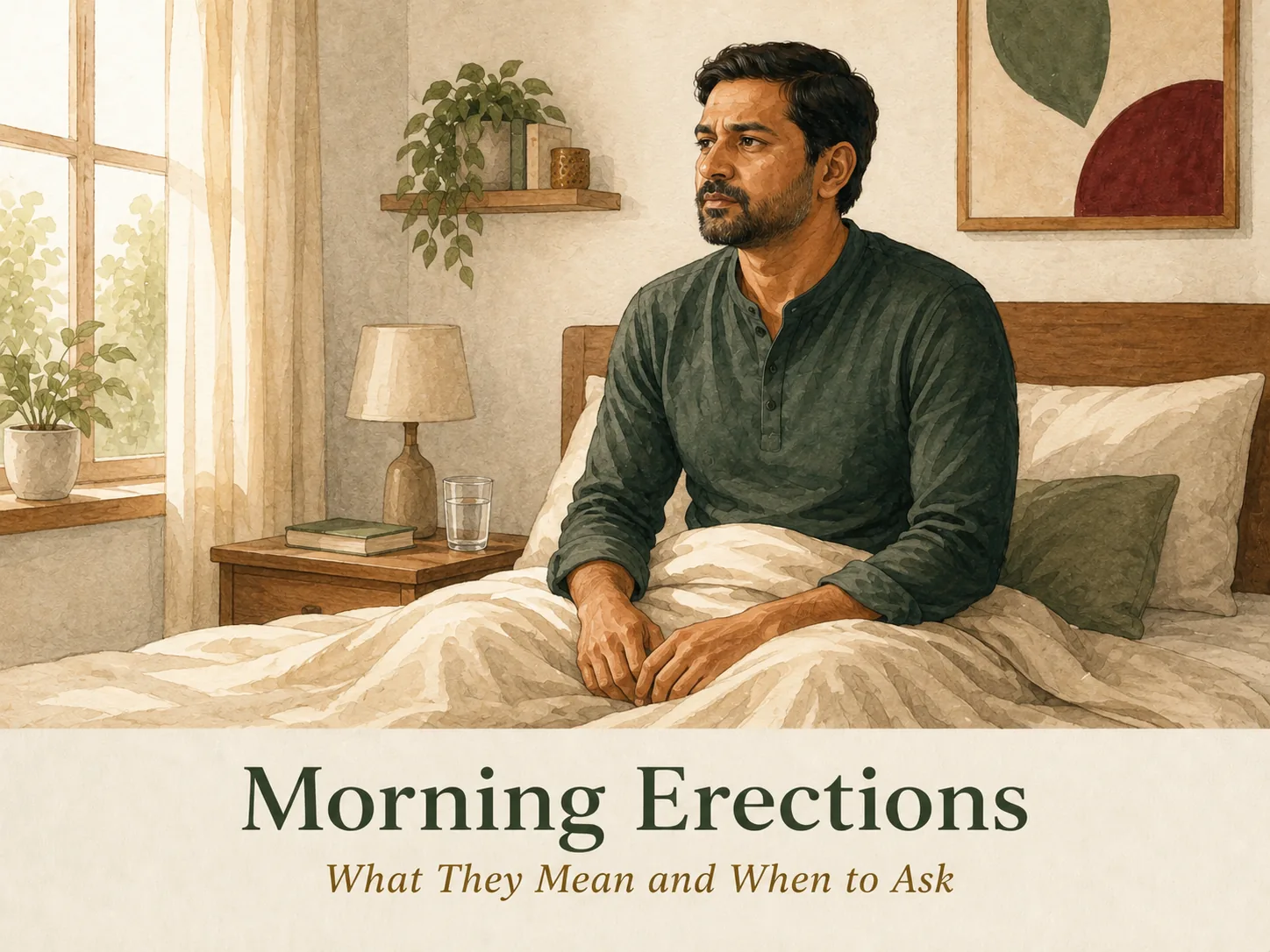 A man reflecting on a change in morning erections